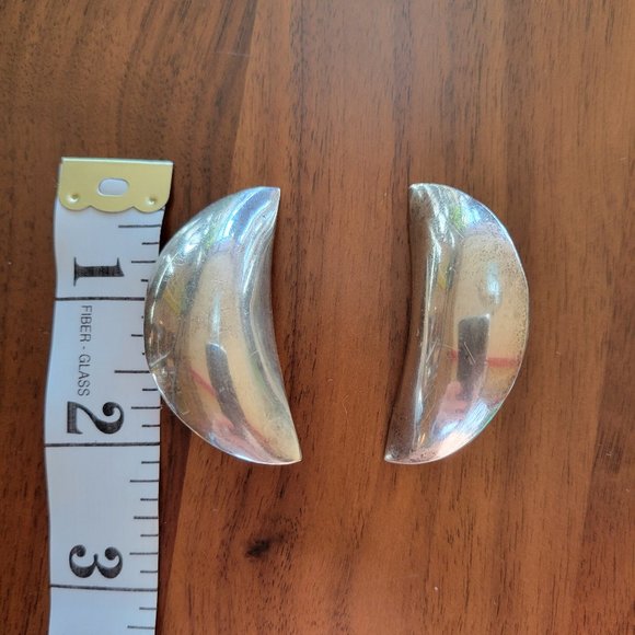 Sterling Silver moon clip-on - Picture 1 of 2
